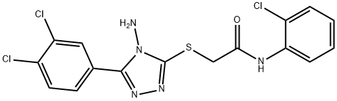 2-{[4-amino-5-(3,4-dichlorophenyl)-4H-1,2,4-triazol-3-yl]thio}-N-(2-chlorophenyl)acetamide Structure