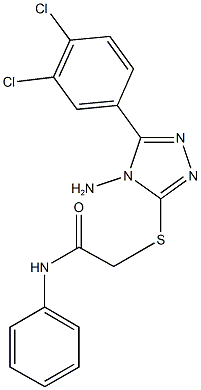 2-{[4-amino-5-(3,4-dichlorophenyl)-4H-1,2,4-triazol-3-yl]thio}-N-phenylacetamide Structure