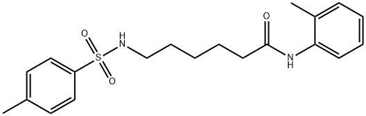 N-(2-methylphenyl)-6-{[(4-methylphenyl)sulfonyl]amino}hexanamide Structure