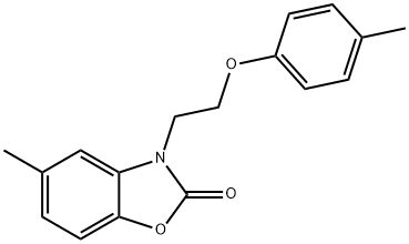 5-methyl-3-[2-(4-methylphenoxy)ethyl]-1,3-benzoxazol-2(3H)-one 구조식 이미지