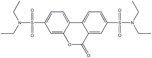 N~3~,N~3~,N~8~,N~8~-tetraethyl-6-oxo-6H-benzo[c]chromene-3,8-disulfonamide 구조식 이미지