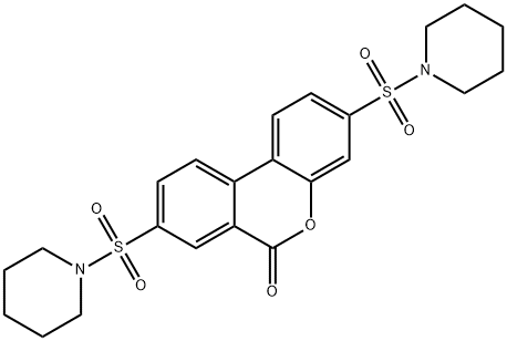 3,8-bis(1-piperidinylsulfonyl)-6H-benzo[c]chromen-6-one 구조식 이미지