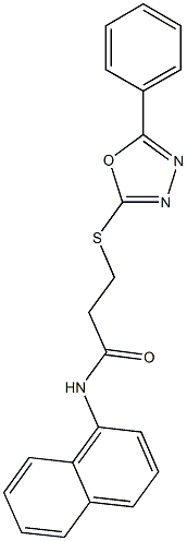 N-(1-naphthyl)-3-[(5-phenyl-1,3,4-oxadiazol-2-yl)sulfanyl]propanamide Structure