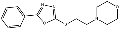 2-(4-morpholinyl)ethyl 5-phenyl-1,3,4-oxadiazol-2-yl sulfide Structure