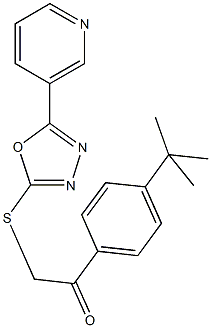 1-(4-tert-butylphenyl)-2-{[5-(3-pyridinyl)-1,3,4-oxadiazol-2-yl]thio}ethanone Structure