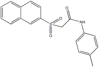 N-(4-methylphenyl)-2-(2-naphthylsulfonyl)acetamide 구조식 이미지