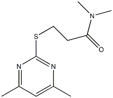 3-[(4,6-dimethyl-2-pyrimidinyl)sulfanyl]-N,N-dimethylpropanamide Structure