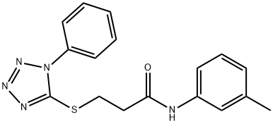 N-(3-methylphenyl)-3-[(1-phenyl-1H-tetraazol-5-yl)sulfanyl]propanamide Structure