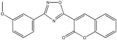 3-[3-(3-methoxyphenyl)-1,2,4-oxadiazol-5-yl]-2H-chromen-2-one 구조식 이미지