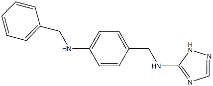 N-benzyl-N-{4-[(1H-1,2,4-triazol-5-ylamino)methyl]phenyl}amine 구조식 이미지