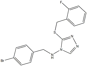 N-(4-bromobenzyl)-N-{3-[(2-fluorobenzyl)sulfanyl]-4H-1,2,4-triazol-4-yl}amine 구조식 이미지