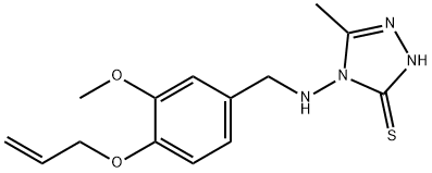 4-{[4-(allyloxy)-3-methoxybenzyl]amino}-5-methyl-4H-1,2,4-triazol-3-ylhydrosulfide 구조식 이미지