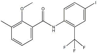 N-[4-iodo-2-(trifluoromethyl)phenyl]-2-methoxy-3-methylbenzamide 구조식 이미지