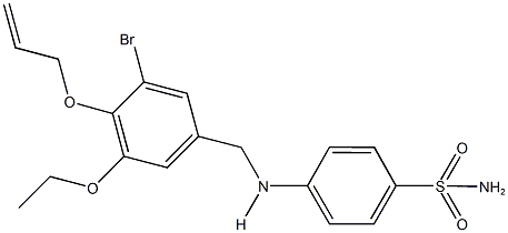 4-{[4-(allyloxy)-3-bromo-5-ethoxybenzyl]amino}benzenesulfonamide 구조식 이미지