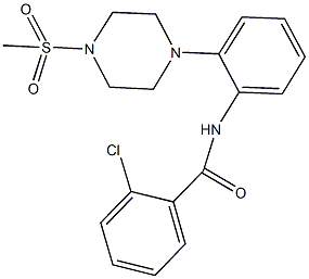 2-chloro-N-{2-[4-(methylsulfonyl)-1-piperazinyl]phenyl}benzamide 구조식 이미지