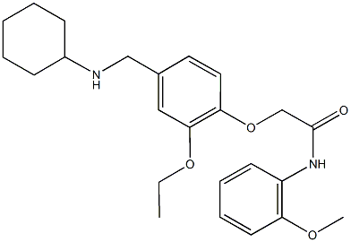 2-{4-[(cyclohexylamino)methyl]-2-ethoxyphenoxy}-N-(2-methoxyphenyl)acetamide 구조식 이미지