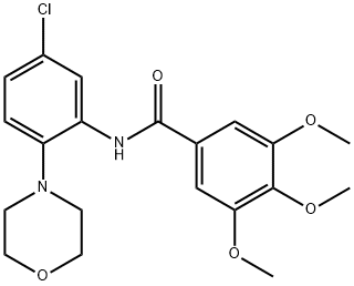 N-[5-chloro-2-(4-morpholinyl)phenyl]-3,4,5-trimethoxybenzamide 구조식 이미지