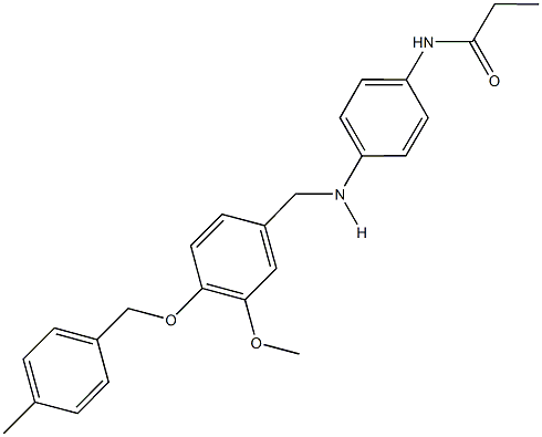 N-[4-({3-methoxy-4-[(4-methylbenzyl)oxy]benzyl}amino)phenyl]propanamide Structure