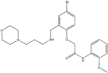 2-[4-bromo-2-({[3-(4-morpholinyl)propyl]amino}methyl)phenoxy]-N-(2-methoxyphenyl)acetamide Structure