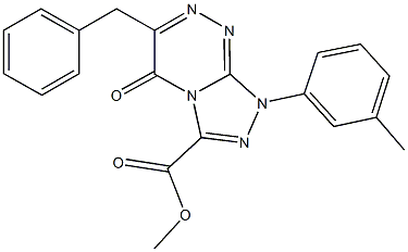 methyl 6-benzyl-1-(3-methylphenyl)-5-oxo-1,5-dihydro[1,2,4]triazolo[3,4-c][1,2,4]triazine-3-carboxylate 구조식 이미지