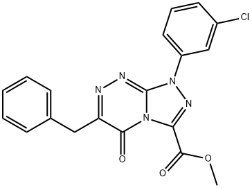 methyl 6-benzyl-1-(3-chlorophenyl)-5-oxo-1,5-dihydro[1,2,4]triazolo[3,4-c][1,2,4]triazine-3-carboxylate 구조식 이미지