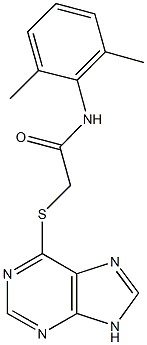 N-(2,6-dimethylphenyl)-2-(9H-purin-6-ylsulfanyl)acetamide 구조식 이미지