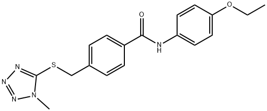 N-(4-ethoxyphenyl)-4-{[(1-methyl-1H-tetraazol-5-yl)sulfanyl]methyl}benzamide Structure