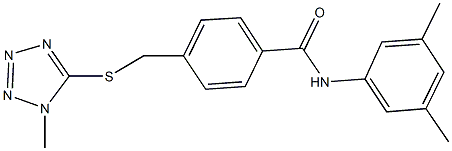 N-(3,5-dimethylphenyl)-4-{[(1-methyl-1H-tetraazol-5-yl)sulfanyl]methyl}benzamide Structure