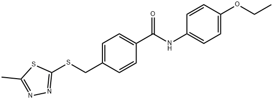 N-(4-ethoxyphenyl)-4-{[(5-methyl-1,3,4-thiadiazol-2-yl)sulfanyl]methyl}benzamide 구조식 이미지