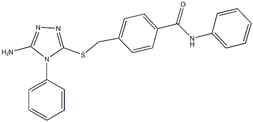 4-{[(5-amino-4-phenyl-4H-1,2,4-triazol-3-yl)sulfanyl]methyl}-N-phenylbenzamide 구조식 이미지