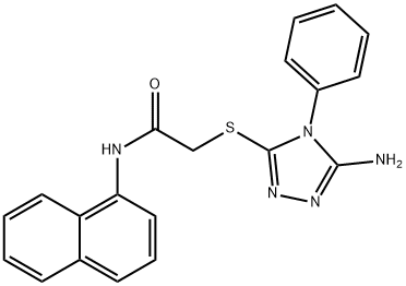 2-[(5-amino-4-phenyl-4H-1,2,4-triazol-3-yl)sulfanyl]-N-(1-naphthyl)acetamide 구조식 이미지