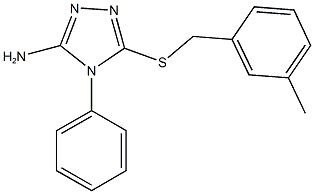 5-[(3-methylbenzyl)sulfanyl]-4-phenyl-4H-1,2,4-triazol-3-amine Structure