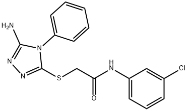 2-[(5-amino-4-phenyl-4H-1,2,4-triazol-3-yl)sulfanyl]-N-(3-chlorophenyl)acetamide Structure