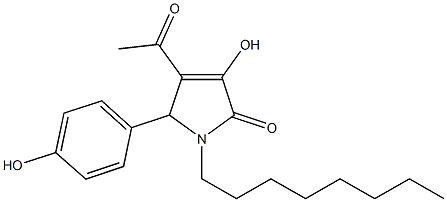 4-acetyl-3-hydroxy-5-(4-hydroxyphenyl)-1-octyl-1,5-dihydro-2H-pyrrol-2-one 구조식 이미지