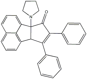 8,9-diphenyl-6b-(1-pyrrolidinyl)-6b,9a-dihydro-7H-cyclopenta[a]acenaphthylen-7-one Structure