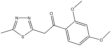 1-(2,4-dimethoxyphenyl)-2-(5-methyl-1,3,4-thiadiazol-2-yl)ethanone 구조식 이미지