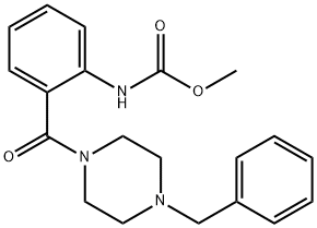 methyl2-[(4-benzyl-1-piperazinyl)carbonyl]phenylcarbamate Structure