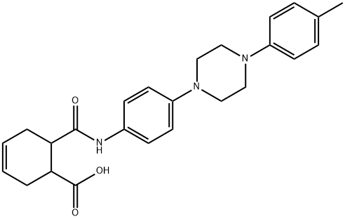 6-({4-[4-(4-methylphenyl)-1-piperazinyl]anilino}carbonyl)-3-cyclohexene-1-carboxylicacid 구조식 이미지