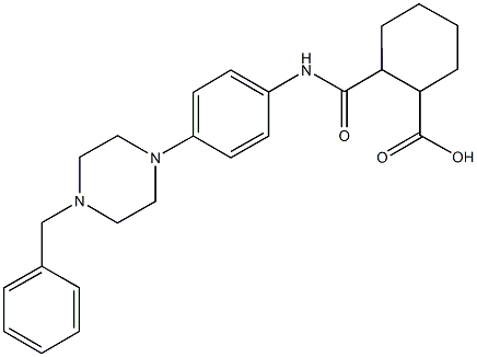 2-{[4-(4-benzyl-1-piperazinyl)anilino]carbonyl}cyclohexanecarboxylic acid 구조식 이미지