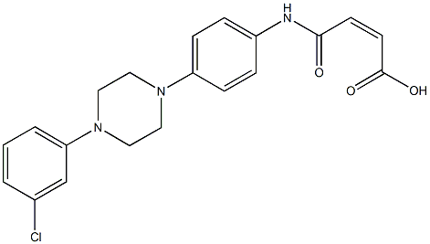 4-{4-[4-(3-chlorophenyl)-1-piperazinyl]anilino}-4-oxo-2-butenoicacid Structure