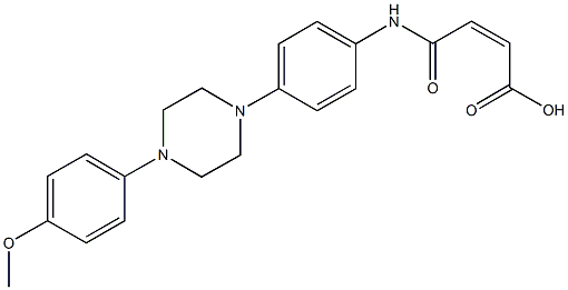 4-{4-[4-(4-methoxyphenyl)-1-piperazinyl]anilino}-4-oxo-2-butenoic acid 구조식 이미지