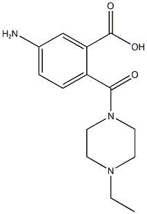 5-amino-2-[(4-ethyl-1-piperazinyl)carbonyl]benzoic acid 구조식 이미지