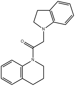 1-(2,3-dihydro-1H-indol-1-ylacetyl)-1,2,3,4-tetrahydroquinoline Structure