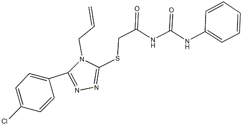 N-({[4-allyl-5-(4-chlorophenyl)-4H-1,2,4-triazol-3-yl]sulfanyl}acetyl)-N'-phenylurea 구조식 이미지