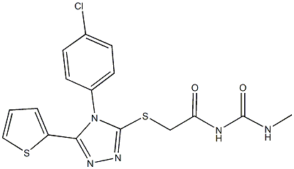 N-({[4-(4-chlorophenyl)-5-(2-thienyl)-4H-1,2,4-triazol-3-yl]sulfanyl}acetyl)-N'-methylurea Structure