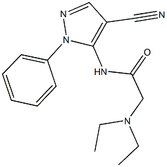 N-(4-cyano-1-phenyl-1H-pyrazol-5-yl)-2-(diethylamino)acetamide 구조식 이미지