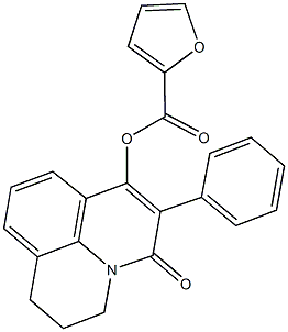 5-oxo-6-phenyl-2,3-dihydro-1H,5H-pyrido[3,2,1-ij]quinolin-7-yl 2-furoate Structure