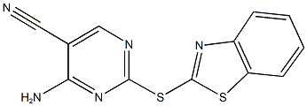 4-amino-2-(1,3-benzothiazol-2-ylsulfanyl)-5-pyrimidinecarbonitrile 구조식 이미지