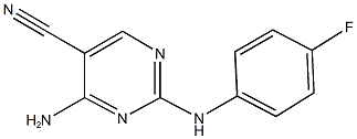 4-amino-2-(4-fluoroanilino)-5-pyrimidinecarbonitrile 구조식 이미지