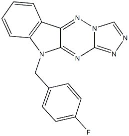 10-(4-fluorobenzyl)-10H-[1,2,4]triazolo[4',3':2,3][1,2,4]triazino[5,6-b]indole 구조식 이미지